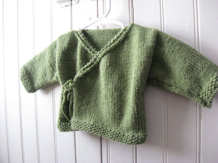 Handmade by Leanne Alpaca Yarn- Green Kimono Style Sweater